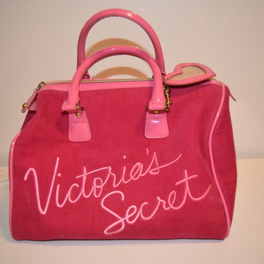 Victoria’s Secret Pink Velour Embroidered Bag